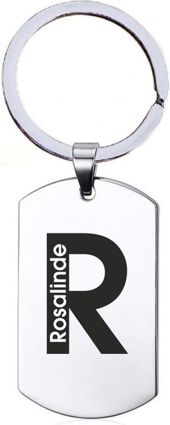 Nom cadeau - Rosalinde - Porte-clés en acier inoxydable