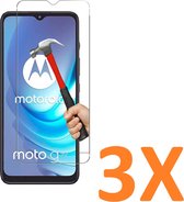 Screenprotector Glas - Tempered Glass Screen Protector Geschikt voor: Motorola Moto G50 - 3x