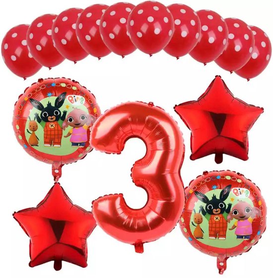 Bing Bunny Verjaardagsdecoratieset, thema ballonset, , kinderverjaardag voor babyshower kinderen, Nummer 3