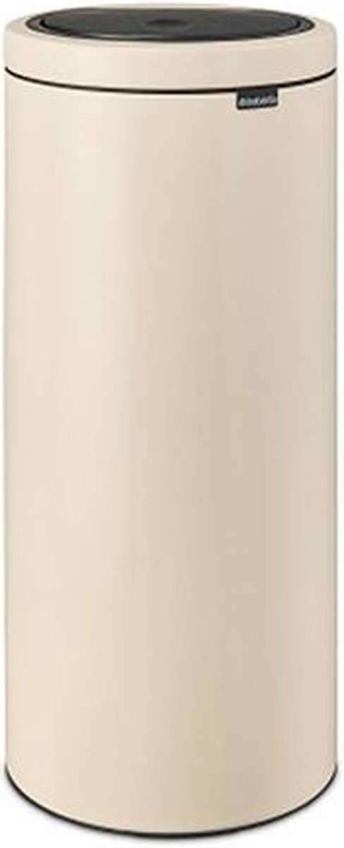 Brabantia Touch Bin Flat Top afvalemmer 30 liter met kunststof binnenemmer - Soft Beige