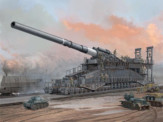 1/72 HobbyBoss 82911 Allemand 80cm K(E) Railway Gun - Dora Kit plastique