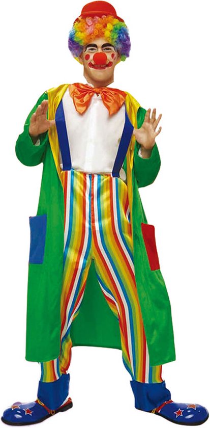 Clown Kostuum Heren Clowns Verkleedkleding Regenboogclown Carnaval Kostuum Heren