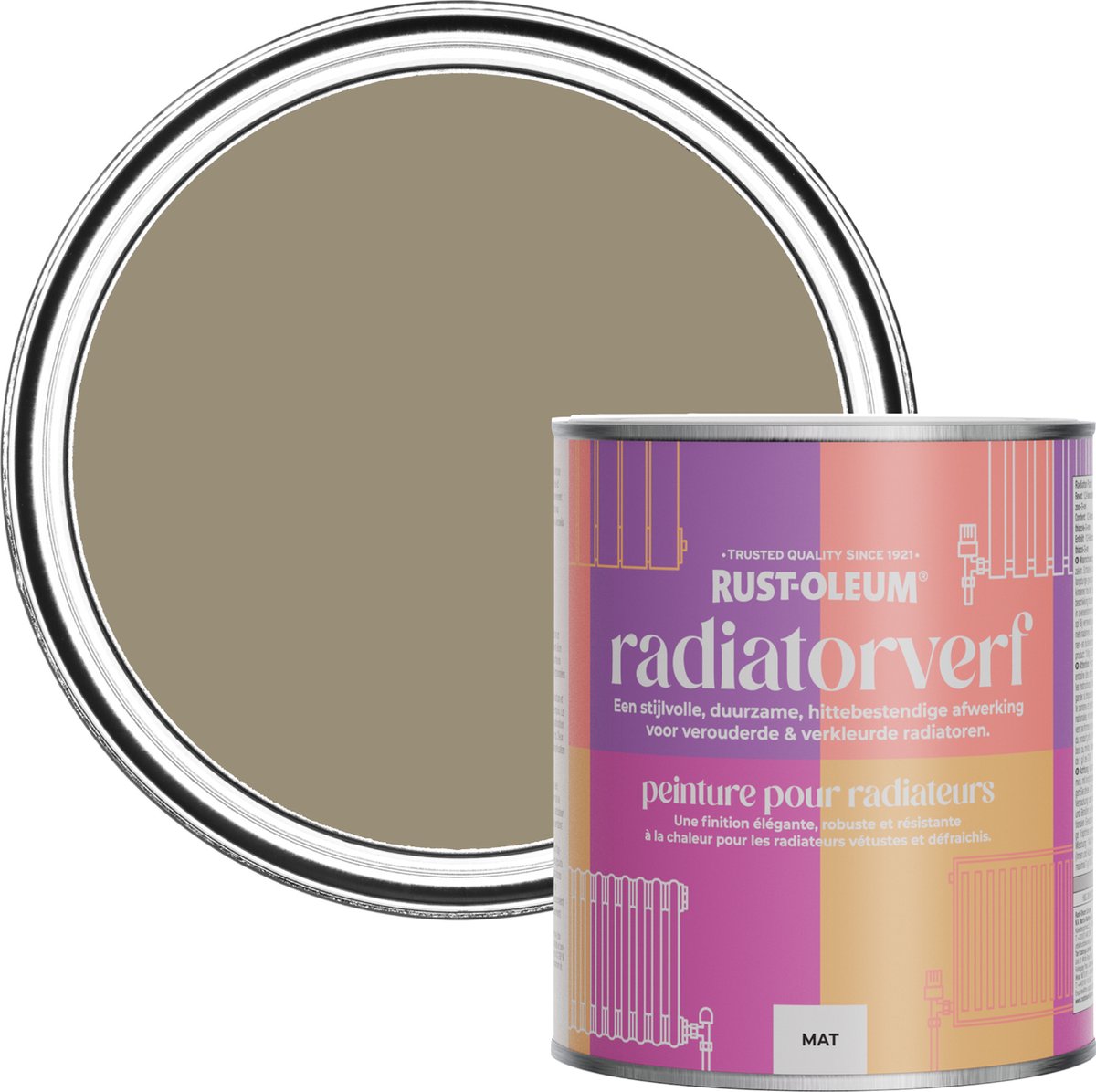 Rust-Oleum Lichtbruine Radiatorverf - Koffie 750ml