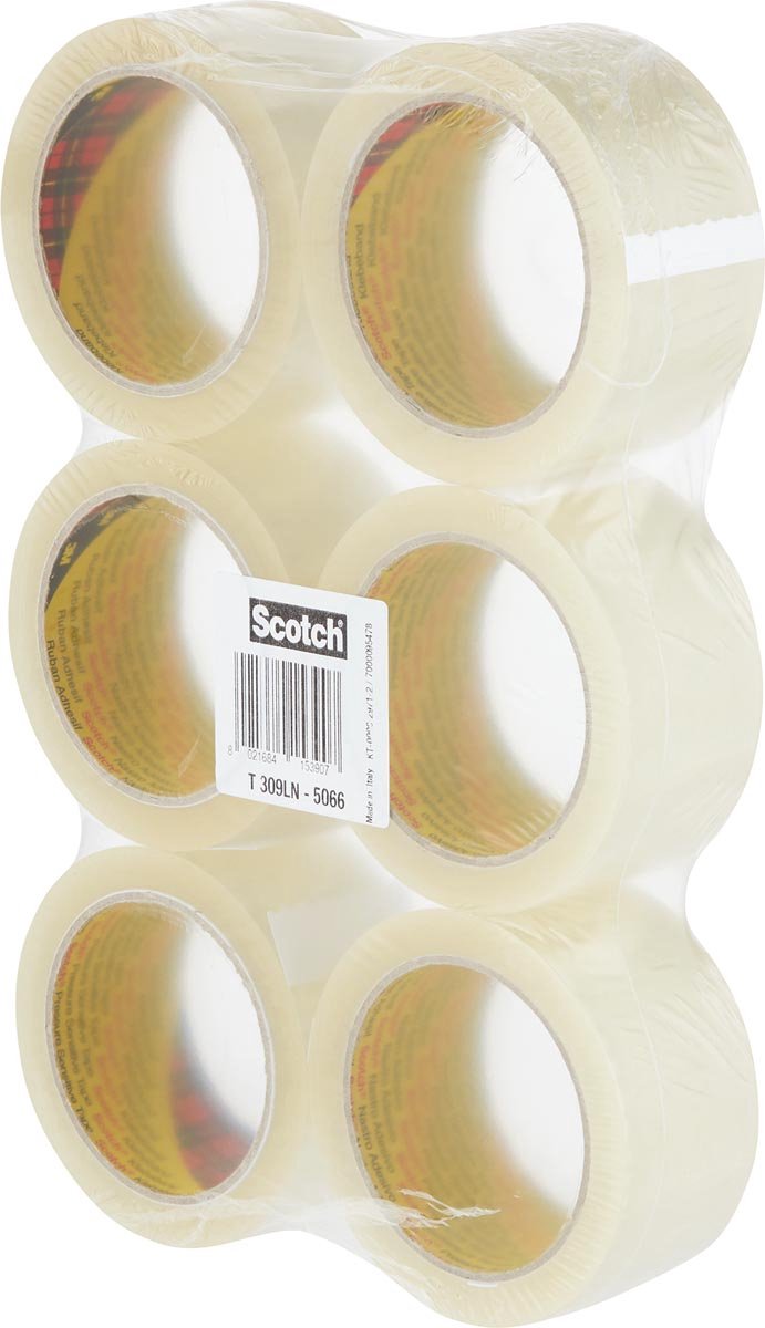 Scotch Ruban Adhésif d'emballage Pour Fermeture Sûre, Transparent, 50 mm x  50 m, 1 Rouleau/Paquet - Pour Emballage des Colis et des Boîtes  d'Expédition : : Bricolage