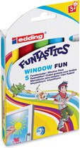 edding 16/5 S Funtastics raamstiften set- raamstiften - set van 5 kleuren - voor kinderen