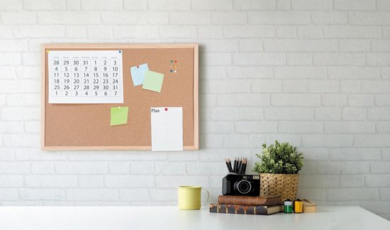 Bi-Office kurkbord met houten kader, ft 60 x 90 cm - Bi-Office
