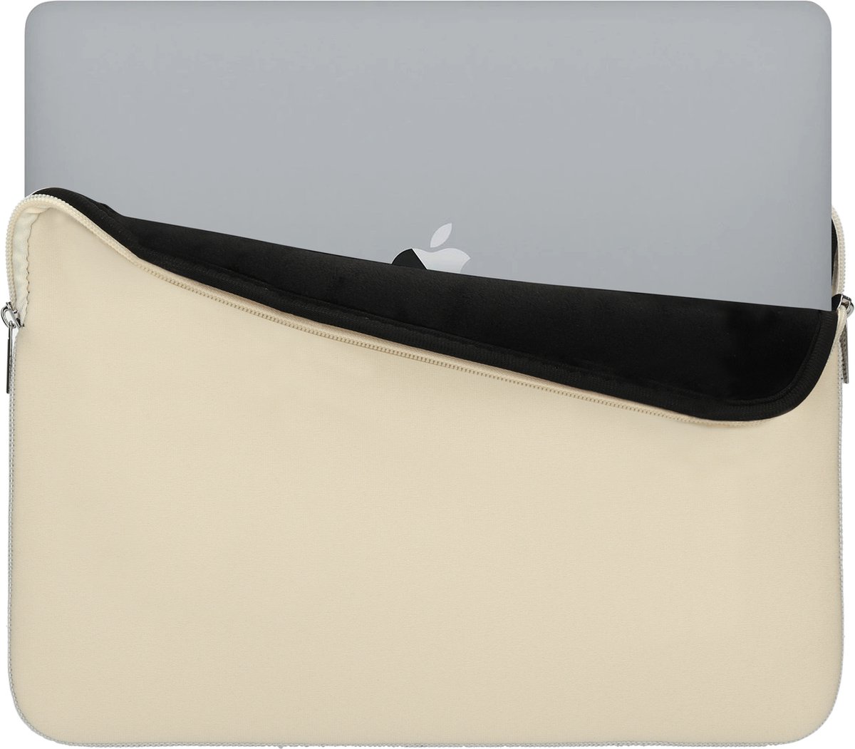 Mobiparts Neoprene Macbook Sleeve 13-inch Cream hoesje