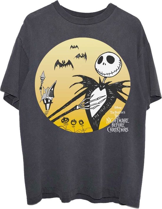 Disney The Nightmare Before Christmas - Sunset Jack Unisex T-shirt - XL - Zwart