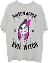 Disney Snow White - Evil Witch Poison Apple Unisex T-shirt - M - Grijs