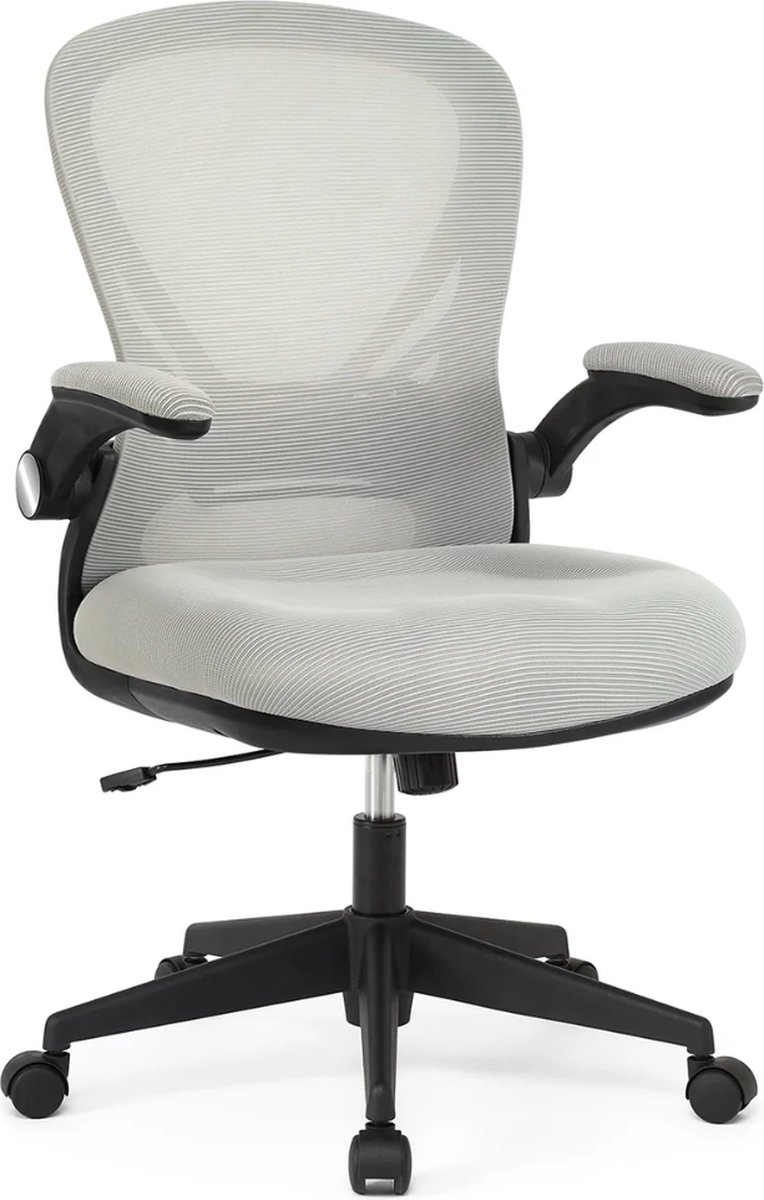 GAME HERO® Office Home F2 Bureaustoel - In Hoogte Verstelbaar - 1D Armleuningen - Lichtgrijs