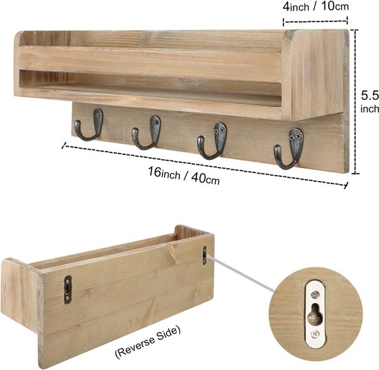 PH PandaHall Jar Keuken Wanddecoratie, 4 stuks Houten Kruik Teken Decor