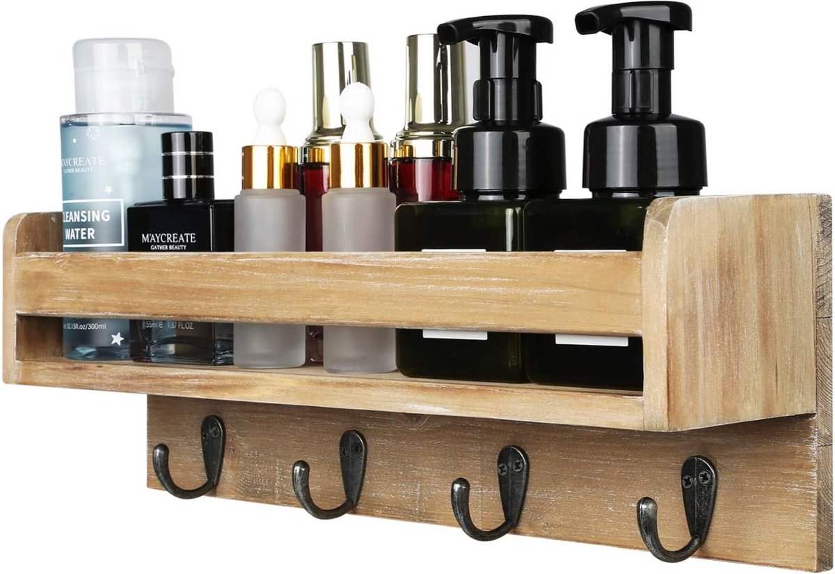 Zwevende planken voor de kinderkamer, Wandboekenplank voor kinderen - Houten wandgemonteerd speelgoed Drijvende plank,Knuffeldier speelgoed organisator plank voor speelgoed, boeken, poppen, knuffels