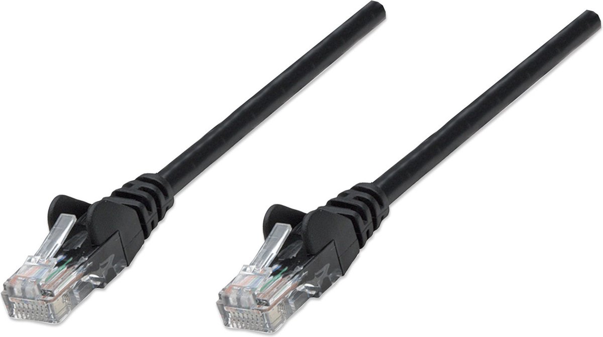 Intellinet - 338387 - RJ45 - Netwerkkabel - patchkabel - CAT 5e U/UTP - 1.50 m - Zwart - 1 stuk(s)