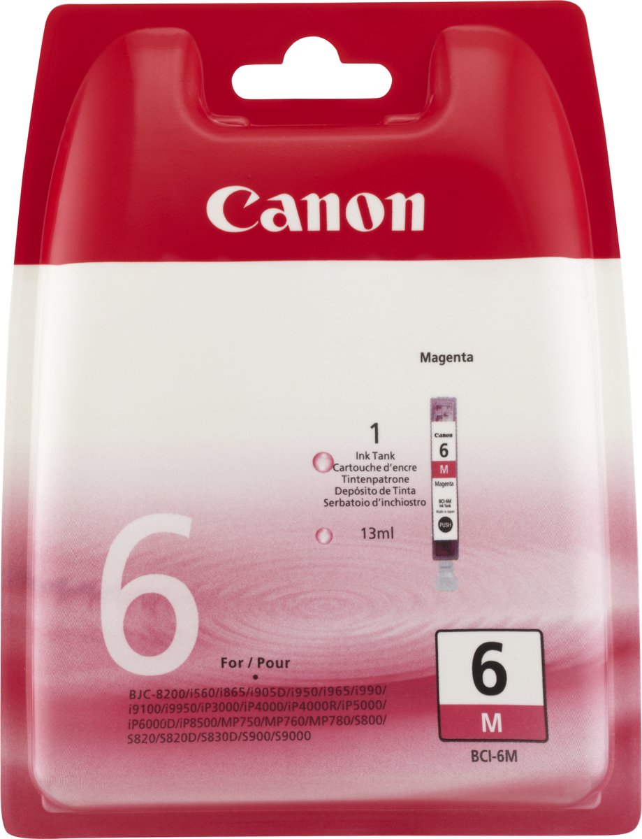 Canon BCI-6M 4707A002 inktcartridge, 1 stuk, magenta