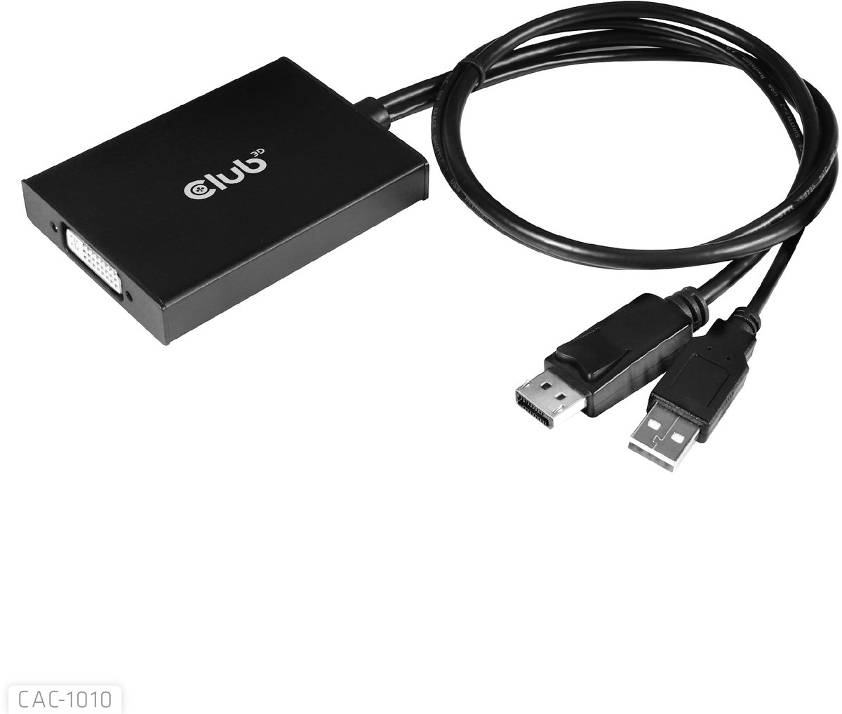 CLUB3D cac-1010 Displayport/usb DVI-I Daul link Zwart, Wit