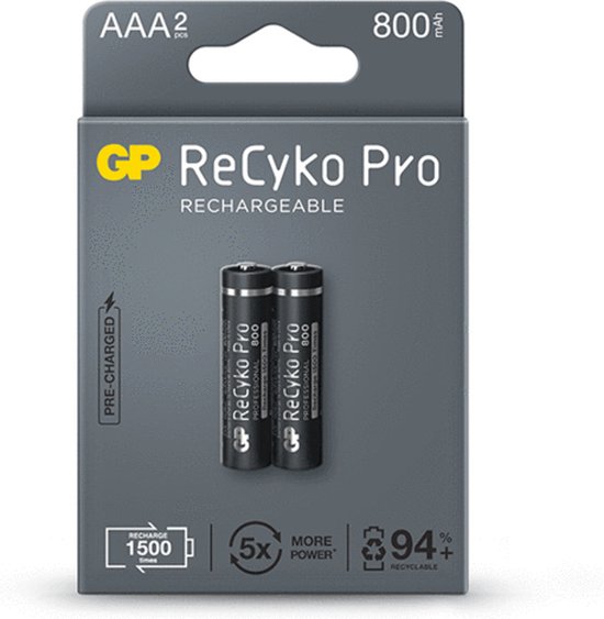 GP Recyko Rechargeable NimH AAA/HR03 850mAh blister 2