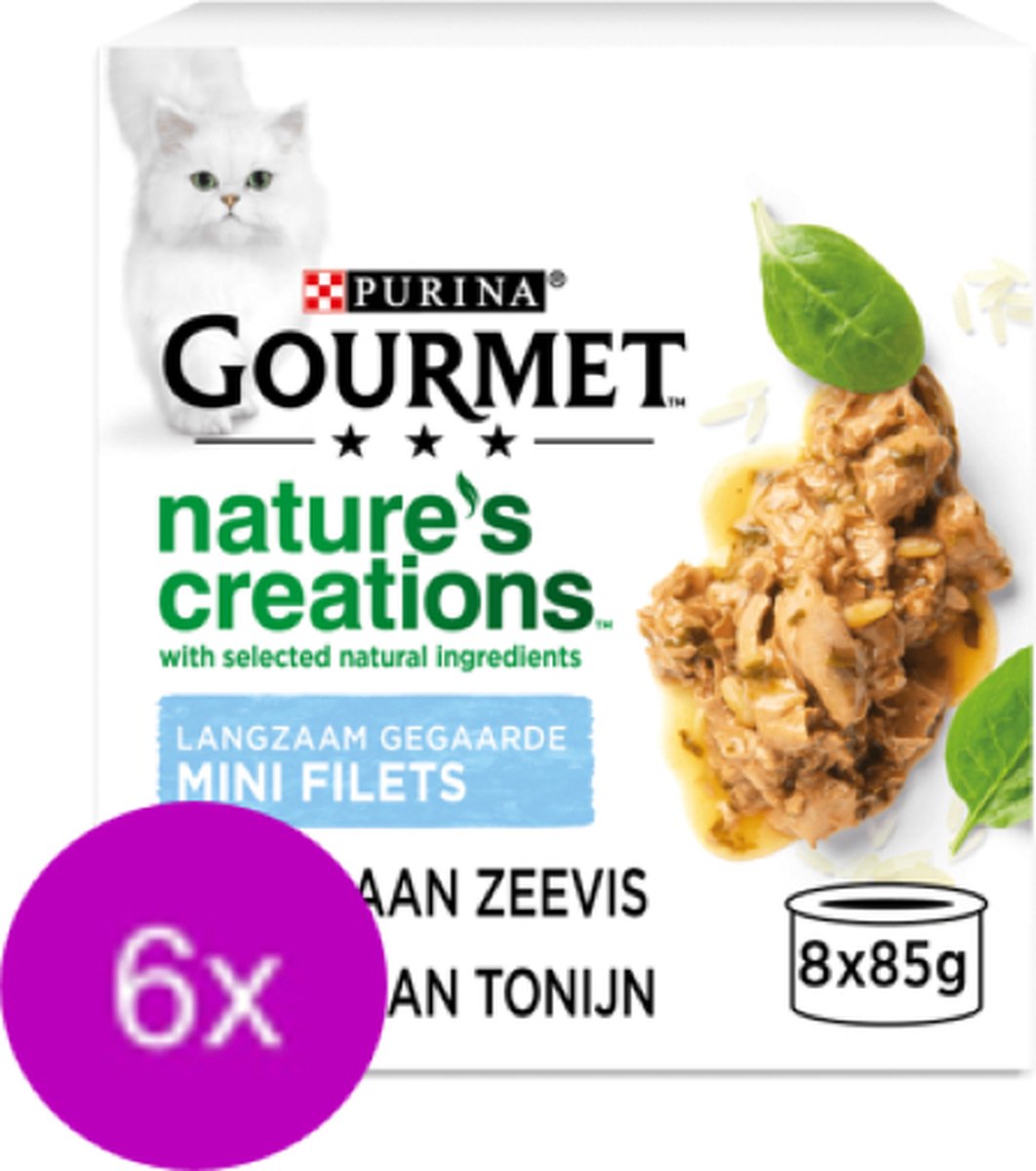 Gourmet Gourmet Nature's Creations - Zeevis in Blik Multipack - Kattenvoer - 8x85g