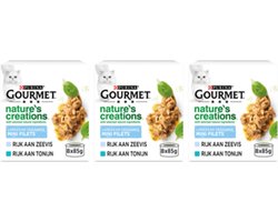 3x Gourmet Nature's Creations - Zeevis in Blik Multipack - Kattenvoer - 8x85g