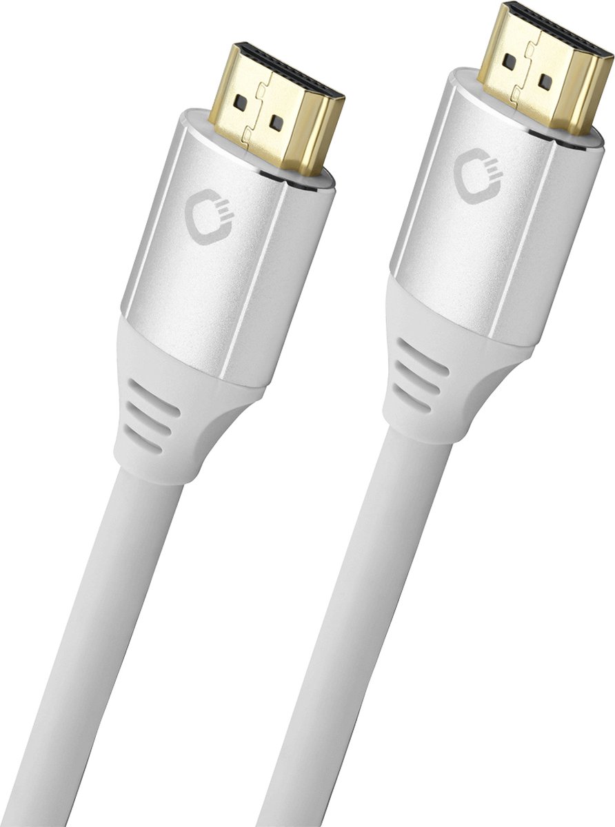Oehlbach HDMI gecertificeerd 2.1 - [1x HDMI-stekker - 1x HDMI-stekker] 5 meter wit