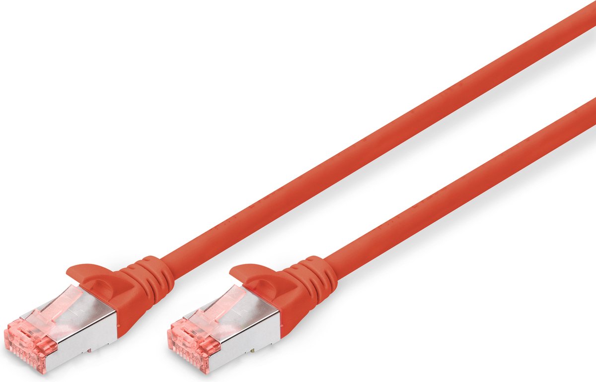 Digitus DK-1644-005/R - Netwerkkabel - RJ45 - 0.5 m - Rood
