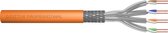 CAT 7 S-FTP installation cable, 1200 MHz Dca (EN 50575), AWG 23/1, 500 m drum, SX, orange