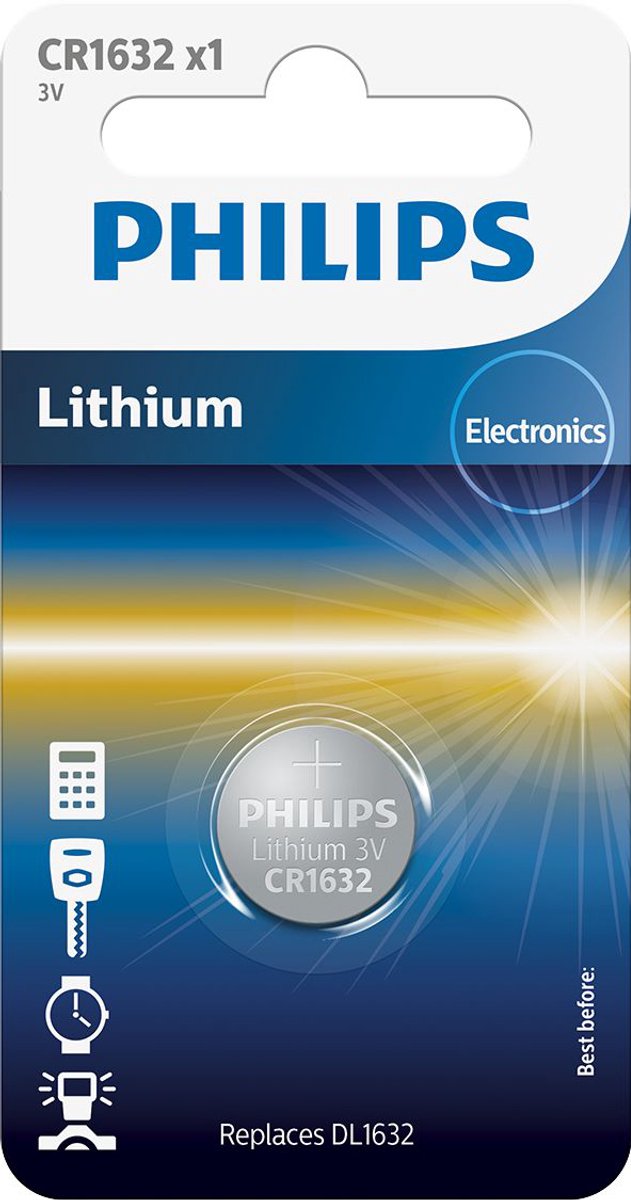 Philips CR1632 - Knoopcel batterij - 1 stuk