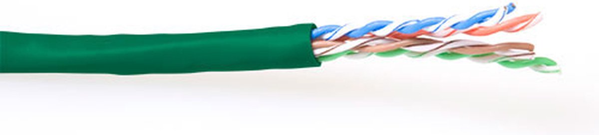 Patchkabel CAT6 UTP soepel rol 100M groen
