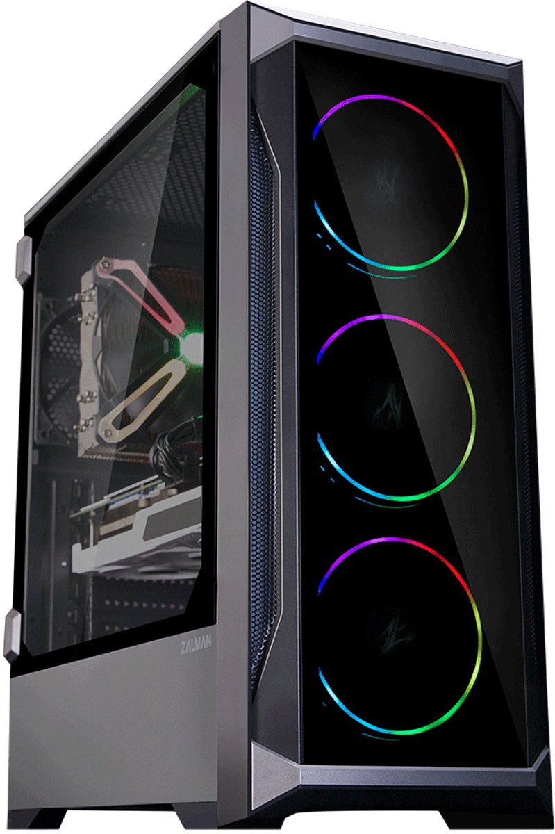 ZALMAN Z8 TG Zwart - RGB Behuizing zonder voeding - Middelgrote toren - ATX-formaat