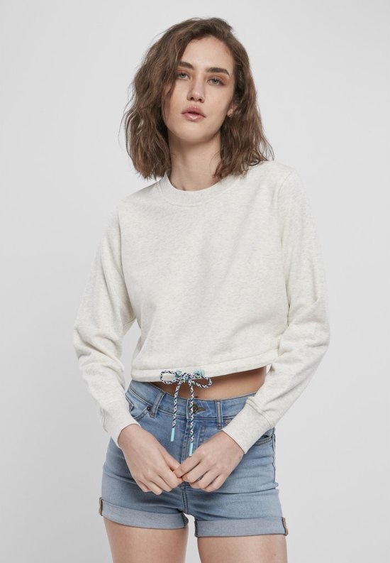 Urban Classics Crop Sweater/Trui Oversized Grijs