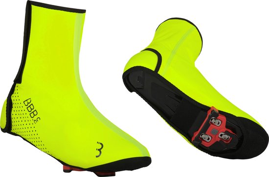 Couvre-chaussures BBB Cycling Sur-chaussures - Vêtements de cyclisme de cyclisme - Ajustables - 5-15 °C - Imperméables - Jaune fluo - Taille 39/43 - BWS-27HV