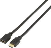SpeaKa Professional SP-7870532 HDMI-kabel HDMI Verlengkabel HDMI-A-stekker, HDMI-A-bus 2.00 m Zwart Audio Return Channe