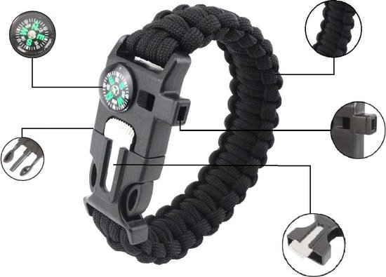 Paracord survival kompas 9 inch JYFPB03 101 INC Paracord survival kompas 9 inch JYFPB03 101 INC