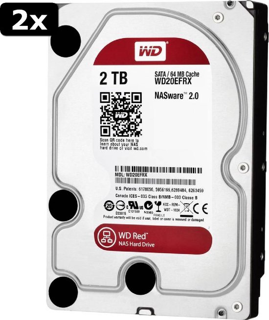 2x Disque dur WD Red Pro NAS Drive - Disque dur - 14 To - interne - 3.5 -  SATA 6Gb/s -... | bol.com