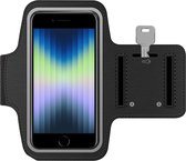 Arara Armband Geschikt voor iPhone SE 2022 sportarmband - hardloopband - Sportband hoesje - zwart