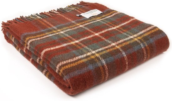 Plaid Tartan Antique Royal Stewart - 150x183 - Nieuw Wol - Tweedmill UK