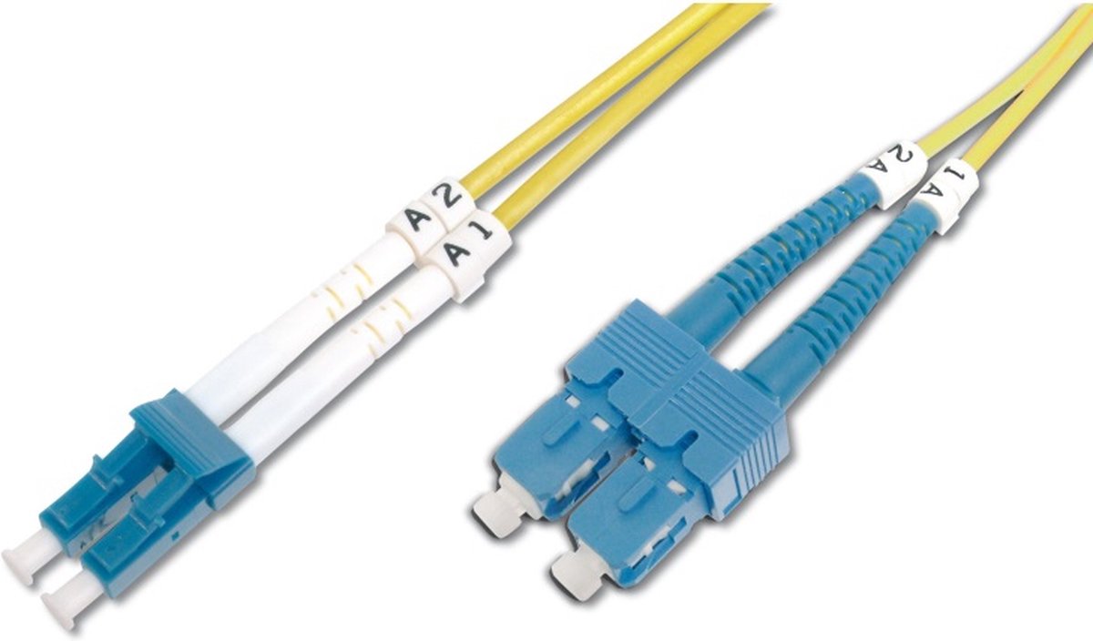 WP WPC-FP0-9LCSC-050 Glasvezel kabel 5 m OS2 LC SC Geel