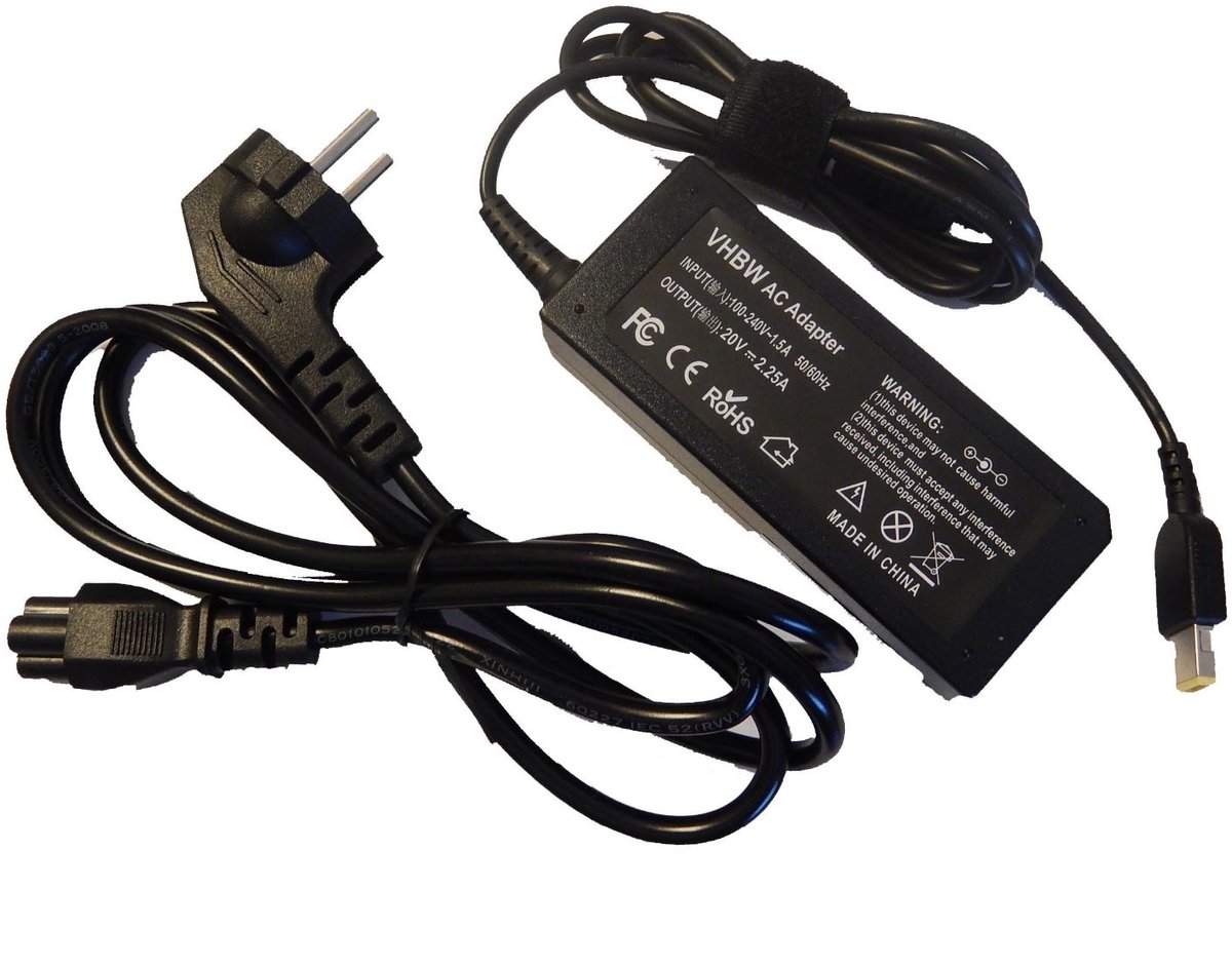 Notebook lader 20V / 2,25A / 45W - Slim Tip (11mm x 5,6mm) voor Lenovo