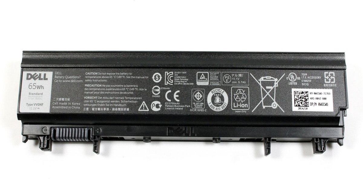 DELL WGCW6 laptop reserve-onderdeel Batterij/Accu