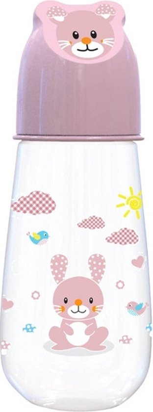 Babyflesje - Lorelli Blush Pink Animal Cap 125 ml Fles 10200750002