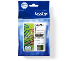 Brother LC422XLVALDR inktcartridge 4 stuk(s) Origineel Hoog (XL) rendement Zwart, Cyaan, Magenta, Geel