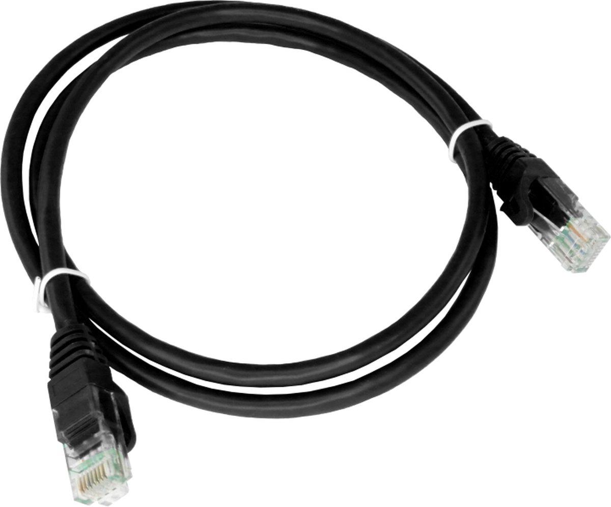 Alantec KKU5CZA0.25 netwerkkabel Zwart 0,25 m Cat5e U/UTP (UTP)