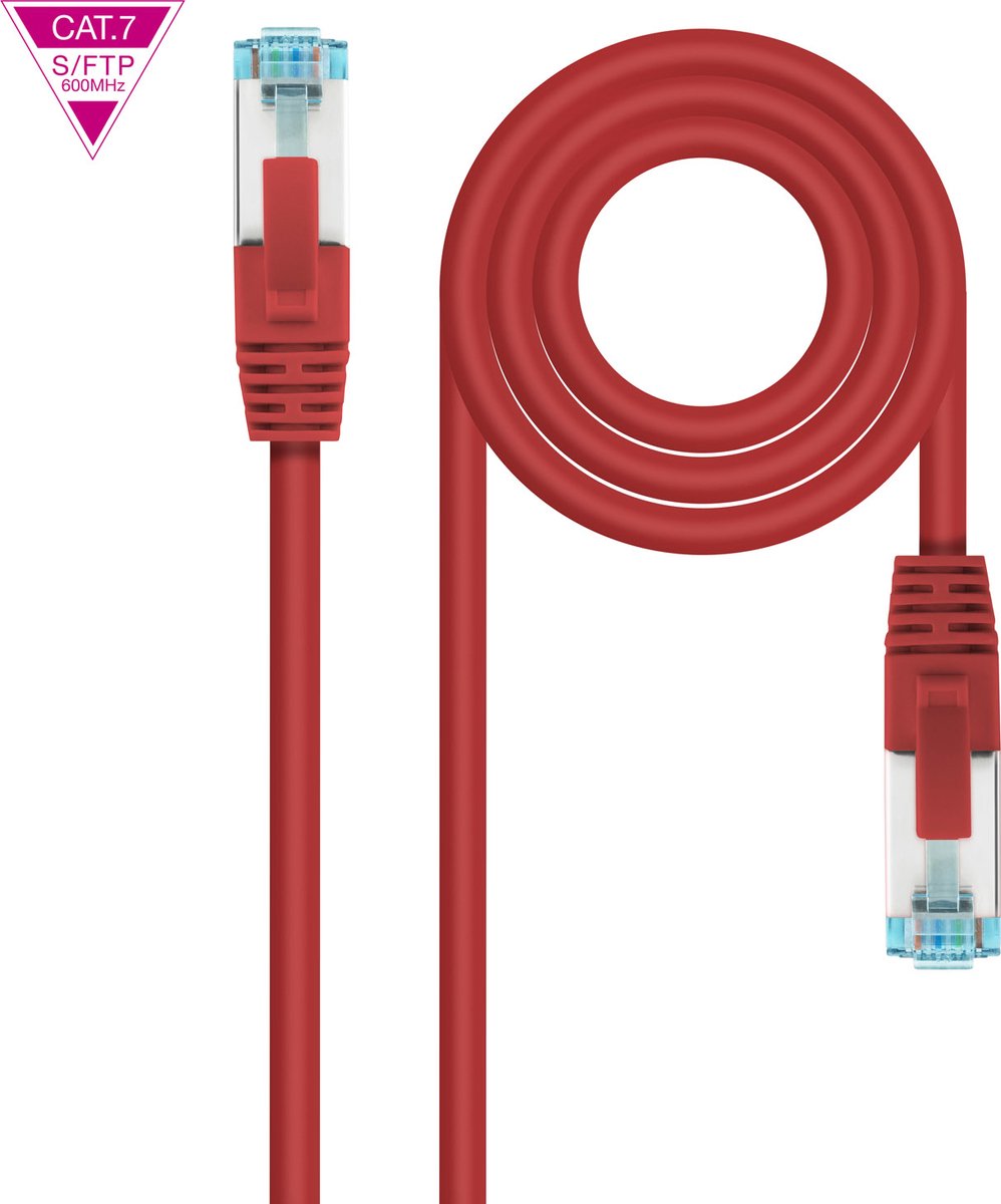 Nanocable 10.20.1702-R netwerkkabel Rood 2 m Cat7 SF/UTP (S-FTP)