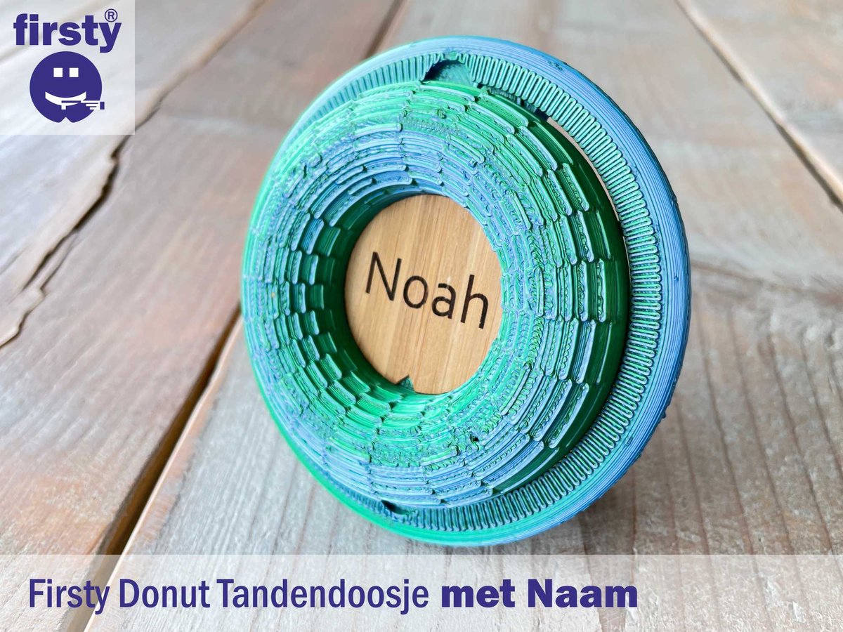 Vrolijk Tandendoosje Rood - Firsty Round Standard - Jongen/Meisje - Incl Logboekje NL Hoera