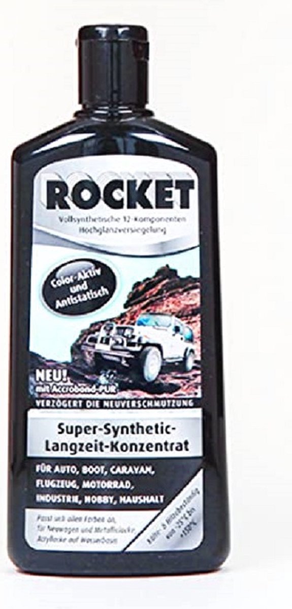 Rocket Super Syntetisch Consentraat op Lange Termijn|Hoogglans| Voor Auto-Boot-Motorfiets-Fiets-Hobby-Huishouden
