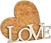 Hart - Moederdag - Liefde - Mangohouten hart - LOVE letters - Cadeau