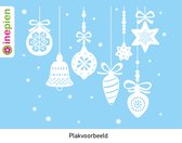 Inepien | herbruikbare raamsticker | Kerstmis | kerstballen | wit