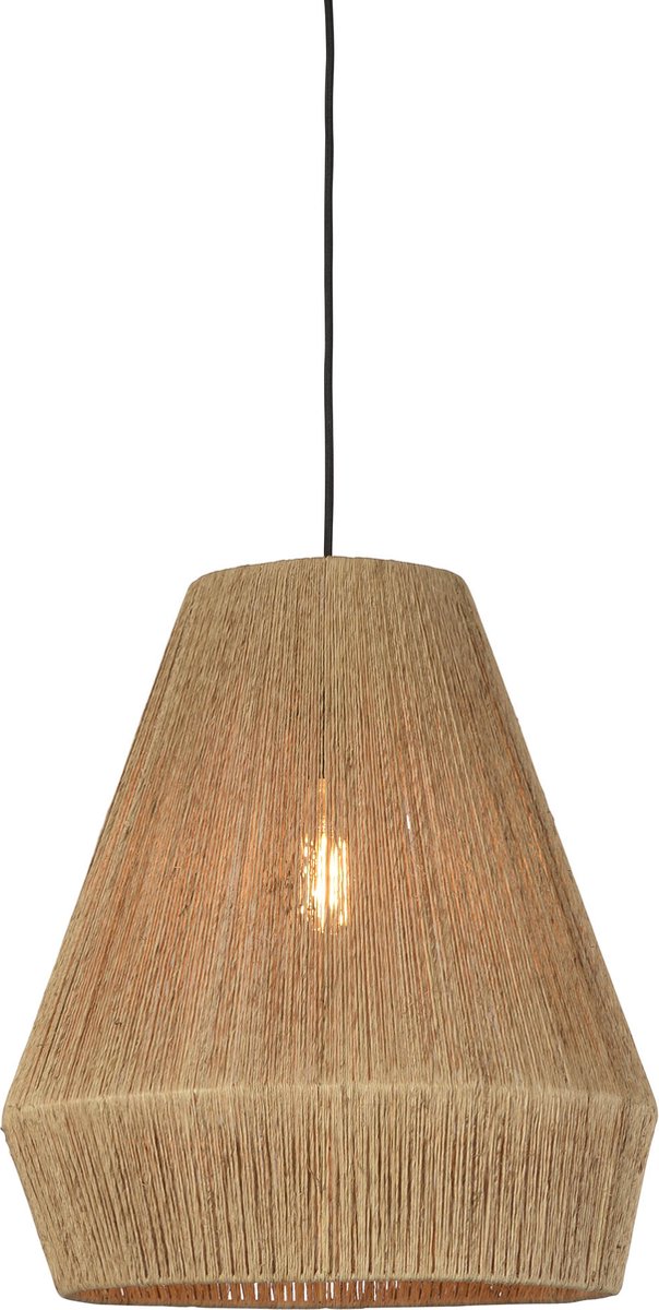 GOOD&MOJO Hanglamp Iguazu - Jute - Ø40cm - Scandinavisch,Bohemian - Hanglampen Eetkamer, Slaapkamer, Woonkamer