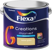 Flexa | Creations Muurverf Zijdemat | Yellow green - Kleur van het jaar 2006 | 2.5L