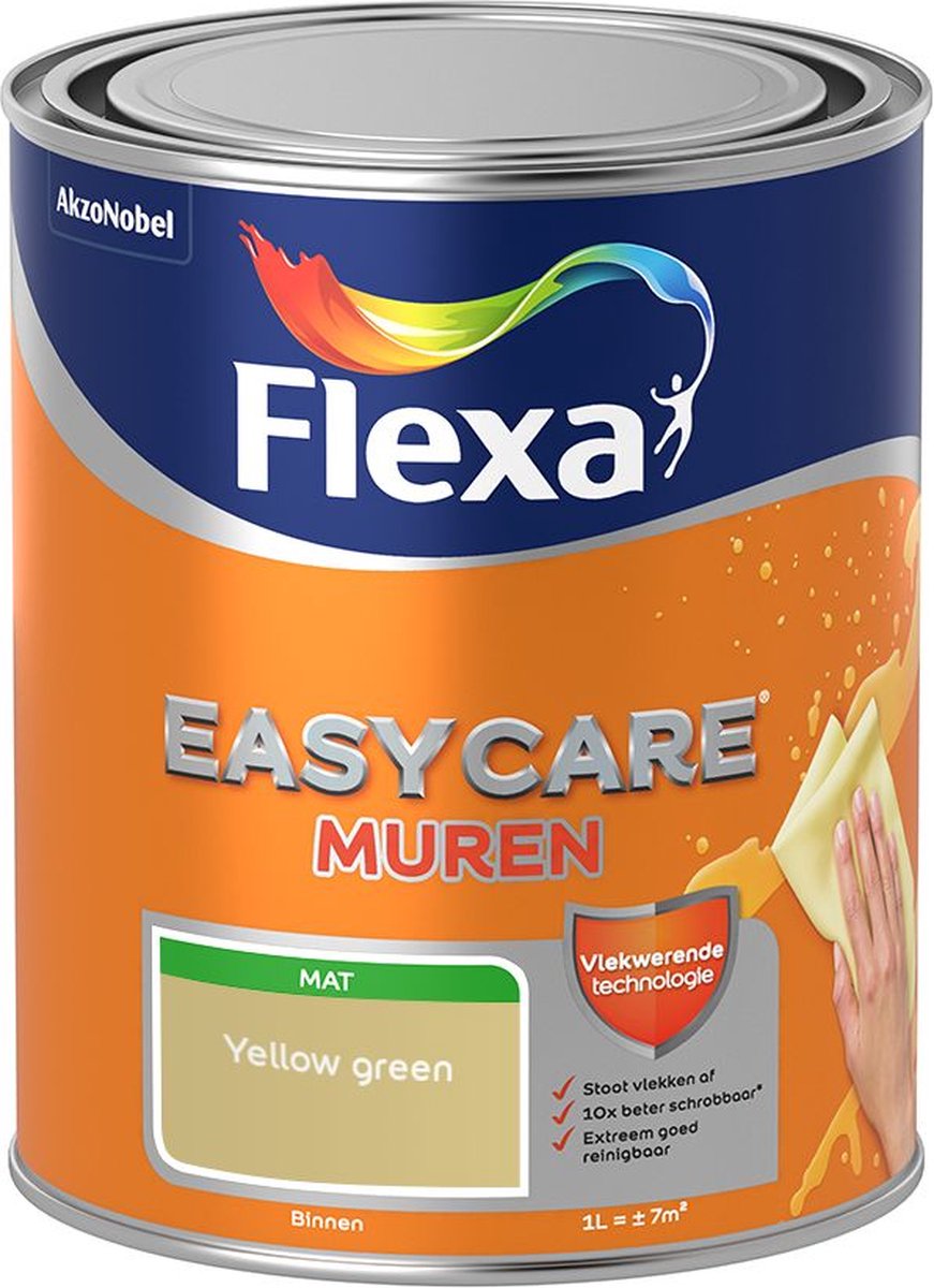Flexa | Easycare Muurverf Mat | Yellow green - Kleur van het jaar 2006 | 1L