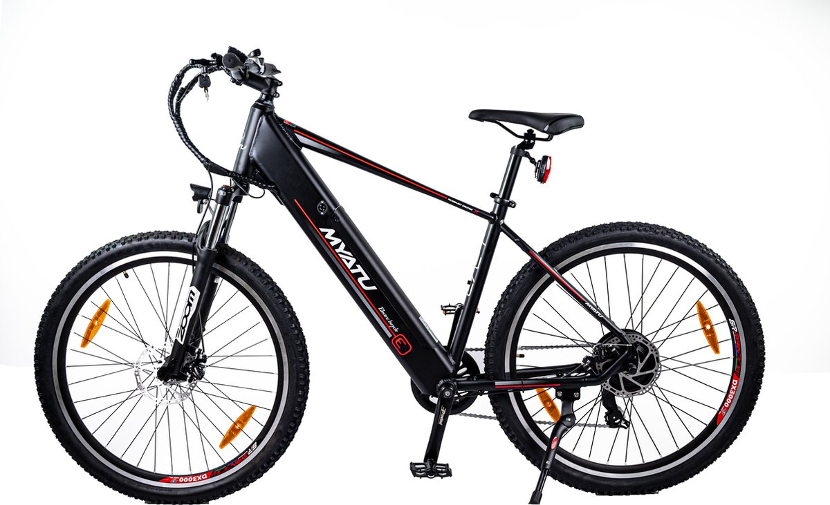 Myatu 27 5 inch e-bike mountainbike heren elektrische fiets pedelec met 36V-13Ah accu & LCD display & 7 versnellingen en 250W achter motor voor 25 km u